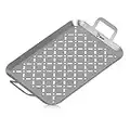 BBQ-Toro Vaschetta per Grigliare in Acciaio Inox Rettangolare | (L) 44 x (P) 26 x (H) 4,5 cm | Cestello per griglia a Gas | Vaschetta per Grigliare, Vaschetta in Acciaio Inox per Grigliare