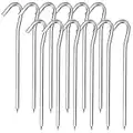 Bomtop Lot de 12 Pcs Piquets de Tente, 18 cm, Sardines de Fixation Sol en Alliage d'aluminium extrêmement Stables pour Le Camping et l'extérieur Pique-Nique Randonnée Pêche