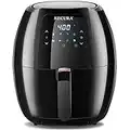 Secura Max 6.3Qt Air Fryer, 1700W Digital Hot Air Fryer | 10-in-1 Oven Oilless Electric Cooker w/Preheat & Shake Remind, 8 Cooking Presets, Nonstick Basket, ETL Listed
