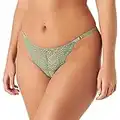 Women'secret Braguita clásica Encaje Ropa Interior, Verde, L para Mujer