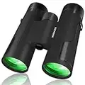 Compact 10x42 Binoculars for Adults & Kids - High Power Night Vision - Waterproof & Fogproof - Bird Watching,Hunting,Outdoor,Concerts - W/Strap & Bag