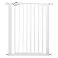 Munchkin Lindam Stair Gate, Tall Stair Gate 91.4cm, Easy Fit Deluxe Toddler & Baby Gate, Stair Gate Pressure Fit Baby, Dog Gate, Baby Safety Gate, Stairs & Doorways, No Screws Child Gate 76-82cm White