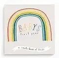 Lucy Darling Little Rainbow Baby Memory Book - First Year Journal Album To Capture Precious Moments - Milestone Keepsake For Boy Or Girl - Made In USA