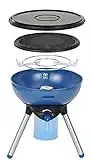 Campingaz Party Camping Grill 200 CV, Piccola Griglia e Fornello a Gas in 1, 2 000 Watts, Funzionamento con Cartuccia di Gas CV 470+, Blu, 15 x 3 x 15 cm