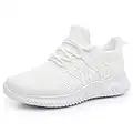 Akk Nurses Shoes for Women Casual Walking Lace Up Lightweight Breathable Tennis Running Sneakers White US 7/EU 38