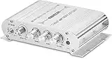 NJDT Mochatopia Mini Amplifier Home Audio Stereo Hi-Fi Power Amplifier, 2.1 Chanel Powerful Bass Music Streaming Amp for Speaker PC TV Phone Car Vehicle [NO adapter]