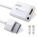 AUTOUTLET Adaptador Wii a HDMI, Convertidor Wii Hdmi Cable Extensión de 20cm 1080P / 720P Full HD, Salida de Audio de 3,5mm y Cable HDMI de 1,8m, Indicador de Luz para Wii, Televisión