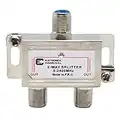 Elettronica Cusano 6233 - Splitter Satellitare 2 Vie, Partitore Antenna Tv da Interno con Connettore F, Splitter Satellitare, Ripartitore Antenna Tv, Partitore Tv Sat, Distributore di Segnale Tv