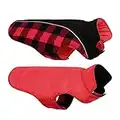 CITÉTOILE Cappotto per Cani Impermeabile, Giubbotto Invernale Cane Reversibile di Taglia Piccola/Media/Grande, Giacca Gilet Invernale Cane con Foro per Imbracatura, Riflettente, Rosso, M