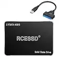 RCESSD Metal 480GB 1TB SSD 2.5 Disco Duro Disco Disco Discos de Estado sólido 2.5 Pulgadas SSD Interno 128GB 256GB 512GB PC SSD para computadora de Escritorio HDD (128GB)