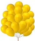 Round Shape Plain 10 Inches Balloons Romantic Baloon Valentines Gift Birthday Wedding Anniversary Party Yellow Colors Pack of 25