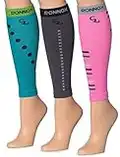 Calf Compression Sleeve 3-Pairs (12-14 mmHg is Best Athletic & Medical for Men & Women,Travel,Running,Nurses,Flight,Edema (CP03-B-S