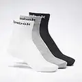 Reebok Act Core Ankle Sock 3P Calcetines, Unisex adulto, Brgrin/Blanco/Negro, M