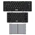 Arteck Folding Bluetooth Keyboard, Portable Folding Bluetooth Keyboard Ultra-Slim Mini Wireless Keyboard for iOS Android Windows PC Tablet Smartphone Built in Rechargeable Li-polymer Battery