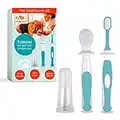 Cherish Baby Care Cepillo de dientes para perros 3 piezas - Cuidado dental para perros pequeños y gatos - Cepillos de dientes de silicona para dedos