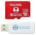 SanDisk 128GB Nintendo Switch Micro SD Card/Switch Lite Memory Card 128 GB High Speed (SDSQXAO-128G-GNCZN) Bundle with 1 TF/MicroSDXC Card Reader