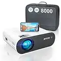 Mini Beamer, WiFi Bluetooth LED Video Beamer Full HD Unterstützung 1080P Heimkino Beamer 300" Display, Kompatibel mit Fire Stick, PS5 Tragbarer Projektor