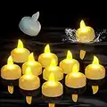 Candele galleggianti a LED, PChero candele senza fiamma impermeabili Lampade a LED galleggianti a pile per Natale, feste di compleanno, bagno, vasca idromassaggio, spa, piscina, stagno [Warm White]