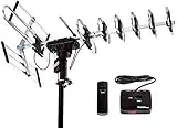 Five Star - Antena de TV para exteriores, hasta 322 km de alcance, rotación direccional de 360 grados, HDTV, 1080P, 4K, VHF, UHF, compatible con 5 TV y radio FM 2020