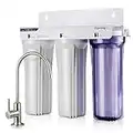 iSpring US31 Classic 3-Stage Under Sink Water Filtration System for Drinking, Tankless, High Capacity, Sediment + Carbon + Carbon (Newest Version)