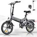 HITWAY Electric Bike Lightweight 250W Electric Foldable Pedal Assist E-Bike with 7.5Ah Battery, 16inch, for Teenager and Adults (QW02)