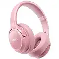 Bluetooth Headphones Over Ear,BERIBES 65H Playtime and 6 EQ Music Modes Wireless Headphones with Microphone,HiFi Stereo Foldable Lightweight Headset, Deep Bass for Home Office Cellphone PC Ect.(Pink)