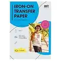 PPD A4 x 5 Hojas de Papel de Transferencia Térmica Para Camisetas, Mascarillas y Tejidos Claros - Para Impresora de Inyección de Tinta Inkjet - PPD-1-5