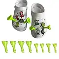 8 PCS Croc Shrek Ear Charms Shrek Ears for Croc Accessories Shoe Decoration Charms Gift (4 Big & 4 Small)