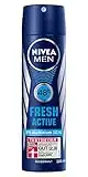 Nivea Men, senza alluminio, Deo di custodia, Fresh Active, Confezione da 6