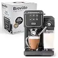 Breville Prima Latte III Siebträgermaschine | Vollautomatische Espressomaschine/Kaffeemaschine mit Milchaufschäumer & italienischer Pumpe mit 19 Bar | kompatibel mit ESE-Pads | Grau [VCF146X]