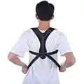 Back Posture Corrector for Women Men Kids, Posture Brace Upper Back Brace Adjustable Back Straightener for Upper Back Shoulder Pain Relief Lumbar Support(M-Black)