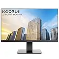 KOORUI 22 Inch Business Computer Monitor, FHD 1080p 75hz Desktop Monitor, Ultra Thin Eye Care Bezel HDMI VGA Ports LED Monitor for PC, Black