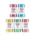 Cotton Candy Express Floss Sugar Variety Pack 5 - 11oz Plastic Jars of Lime, Watermelon, Pina Colada, Blue Raspberry, Pink Vanilla Flossing Sugars. Use with Cotton Candy Express countertop machine