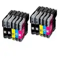 Hyggetech Compatible Cartuchos de Tinta para Brother LC980XL LC1100XL LC985XL LC1100 Compatible con Brother DCP-145C, DCP-163C, DCP-165C, DCP-167C, DCP-185C, DCP-195C, DCP-365CN, DCP-373CW