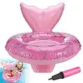 Hejo Flotador Bebe, Anillo de Natación para Bebés Inflable de PVC con Asiento,Bomba Manual,Ideal para bebés de 6 a 36 Meses de Edad, niños pequeños, Entrenamiento para niños pequeños(Rosa)