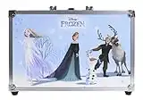 Frozen Makeup Train Case, Kit de Maquillage Reine des Neiges avec Palettes Colorées pour les Lèvres et le Visage, Kit de Maquillage Fun, Accessoires Colorés, Jouets et Cadeaux pour Enfants et Filles