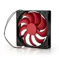 Neuftech Ventola Silenziosa per PC, 120 mm, rosso