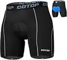 COTOP Pantaloncini da Ciclismo Uomo Bike Short Pants Imbottiti in 5D Gel, Bicicletta Pantaloncini MTB,Traspiranti ad Asciugatura Rapida Antiscivolo (XL)