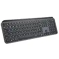 Logitech MX Keys Kabellose Tastatur, Bluetooth & USB-Empfänger, USB-C Anschluss, 5-Monate Akkulaufzeit, Easy-Switch Feature, Tastenbeleuchtung, PC/Mac, UK QWERTY-Layout - Graphit