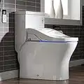 WOODBRIDGE One Piece 1.1GPF/1.6 GPF Dual Flush Elongated Toilet with Advance Smart Bidet Toilet in White