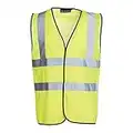 Blackrock Hi Vis Yellow Sleeveless Vest Waistcoat, Men's and Women's Lightweight and Comfortable, Reflective High Visibility Safety Wear, Fully EN Certified - XL