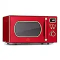 Klarstein Microwave Oven, Countertop Microwave Ovens 800w with Grill, Solo Compact Stainless Steel Microwave, 20L Large Interior Smart Digital Microwave w/Defrosting Plate, Power Saving & Easy to Use