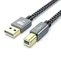 USB Druckerkabel, Scannerkabel 2.0 Kable【3M】 USB A auf USB B Drucker Kabel PC Printer Cable Kompatibel für HP, Dell, Canon, Lexmark, Xerox, Brother, Samsung usw