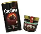 Caotina Noir chocolate negro oscuro en polvo para beber (1x 500g) y Crema de chocolate para untar Caotina Original (1x300g), calidad suiza, sostenible y certificada