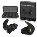 Ear Plugs for Sleeping Noise Cancelling,6 Pairs Comfortable Silicone Sound Blocking Earplugs, Reusable Washable Earplugs for Sleeping, Work, Study, Snoring, Shooting, Concerts and Hearing Protection