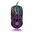 ELI73 RGB Silent Gaming Mouse with 6 Programmable Buttons, Heist V2 PC Gaming Mice Adjustable 7200 DPI & Flexible Cable, Customizable RGB Backlit & Macros with Software For Gaming, Work & Home