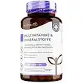 Multivitamin & Mineralstoffe - 365 hochdosierte Tabletten mit Bioaktiv-Formen und Premium-Rohstoffen - Unabhängig Laborgetestet - vegane, Multivitamintabletten mit 26 aktiven Vitamine & Mineralstoffe