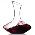 Decanter Vino, 1.7 litri, 170 cl, Caraffa per Decantare Vino in Cristallo Soffiato a Mano, Elegante e Moderno, per Serate e Feste - Sipour