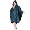 Wetry - Poncho de Pluie pour Femme Cape Pluie Réutilisable Coupe-Vent Étanche pour Vélos, Camping, Excursions, Urgence