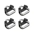 Futheda 4Pcs Lug Ring Camera Strap Triangle Split Ring Hook + Protector Plastic Cover Cap Compatible with DSLR Rangefinder Mirrorless Camera Eyelet